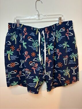 Chubbies | The Neon Lights Swim Trunks 7" - Navy ; Mens 3XL